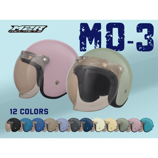 【上頂安全帽】M2R MO-3 復古帽 雙鏡片 原廠泡泡鏡 內墨片 五件內襯可拆洗 3/4帽 多色可選 現貨優惠中