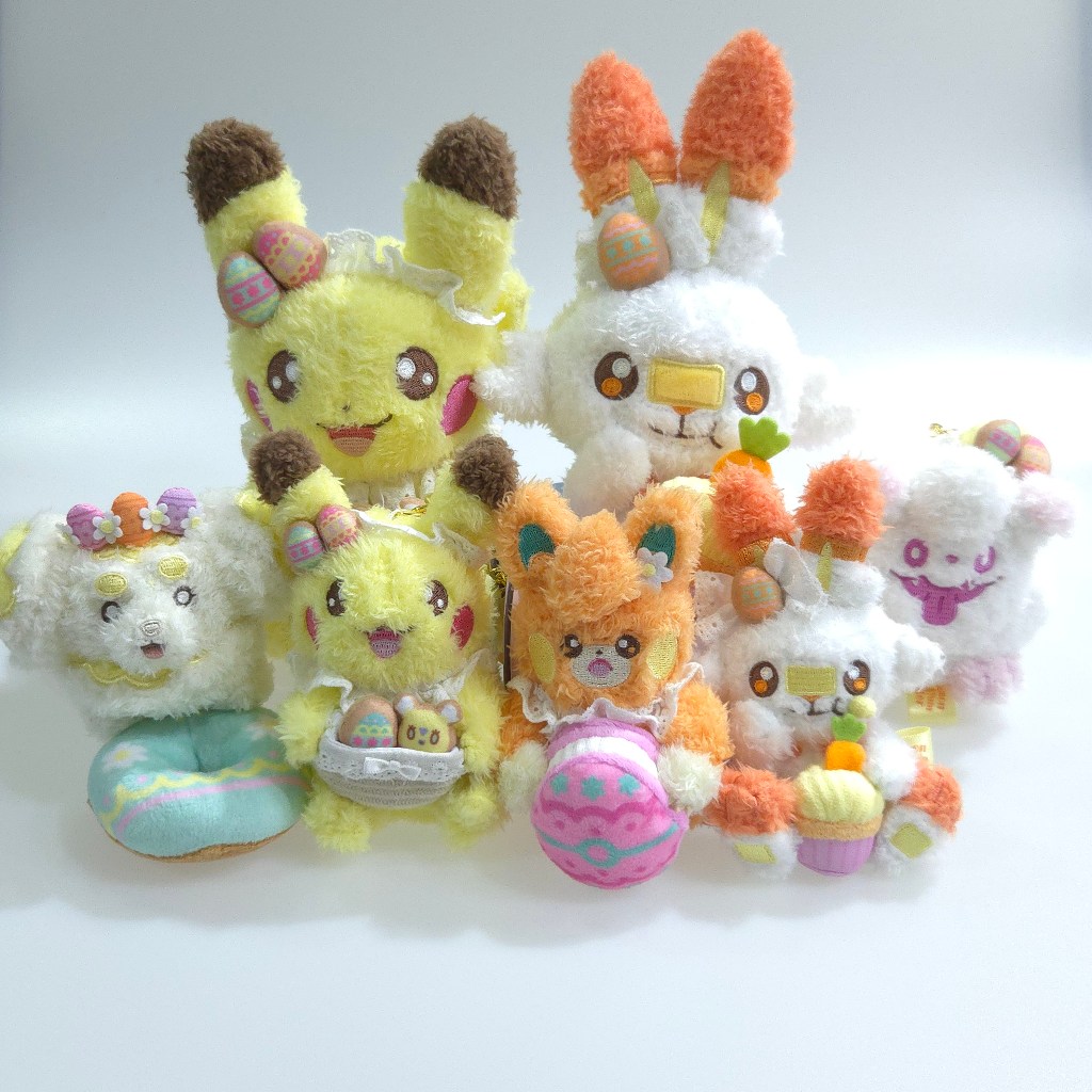 【樂度】絨毛玩偶 玩偶吊飾 2024美味復活節系列  皮卡丘 炎兔兒 綿綿泡芙 布撥 狗仔包 日本寶可夢中心限定原創商品