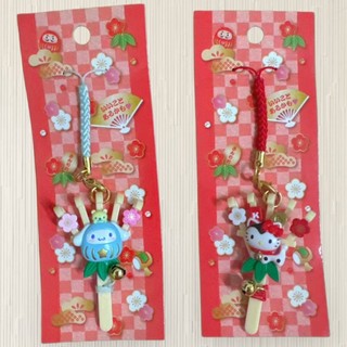 日本進口 Hello Kitty 大耳狗 日式招福吊飾 和風御守 吉祥手機吊飾 鈴鐺鑰匙圈