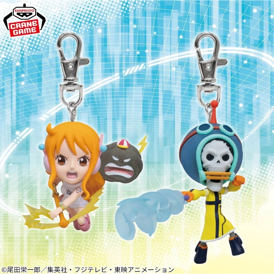 日本 正版 景品 航海王 海賊王 公仔吊飾 vol.7 娜美 布魯克 公仔 鑰匙圈