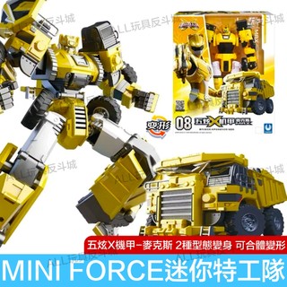 正版 MINI FORCE 迷你特工隊 五炫X機甲-麥克斯 變形機器人 兒童玩具 玩具車 生日禮物 迷你特攻隊