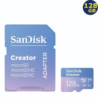 SanDisk 128G 128GB Creator microSD 190MB UHS-I U3 A2 V30 記憶卡