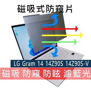 【Ezstick】LG gram 14 14Z90S 磁吸防窺片｜抗藍光 防眩光｜Privacy Filter