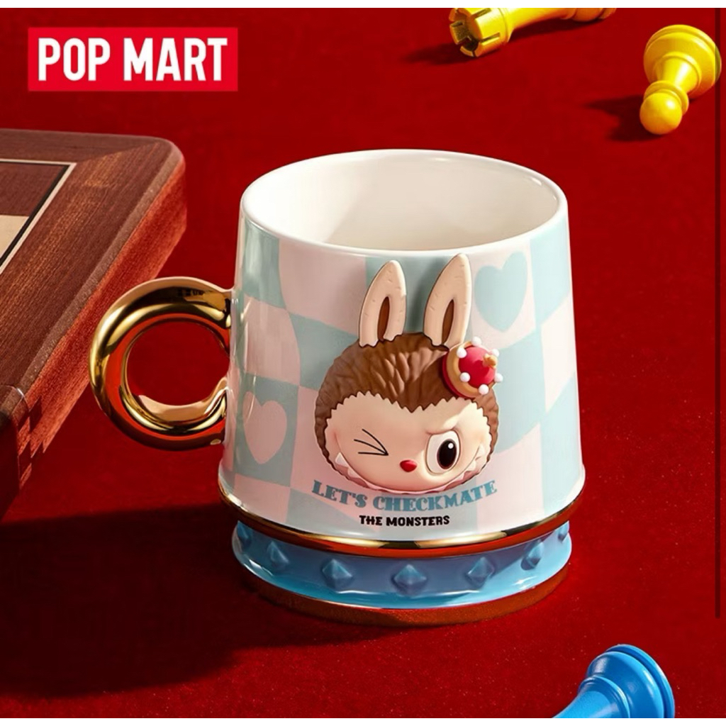 (全新正版）泡泡瑪特－Labubu西洋棋杯子、杯子、馬克杯、好看杯子、質感杯子、西洋棋、Labubu、泡泡瑪特杯子
