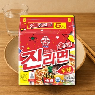 韓國 不倒翁 金拉麵 (辣味) 5入裝 泡麵 進口 團購 拉麵 面 即食 宵夜 韓式 便利麵【小三美日】D520346