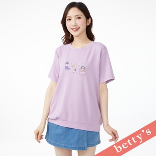 betty’s貝蒂思(41)腰鬆緊不對稱排釦牛仔褲裙(淺藍)
