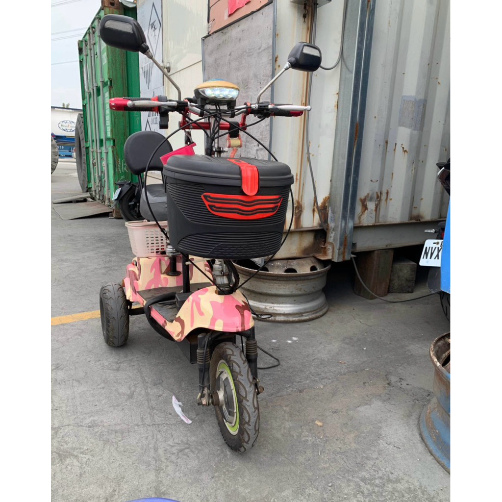 二手 迷你型電動三輪車 小海豚型折疊電動 鋰電池電瓶車 家用老人女士
