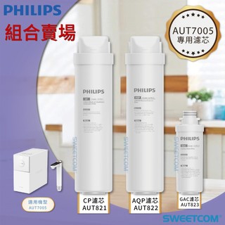 【SWEETCOM思維康淨水】Philips 飛利浦 AUT821 822 823 組合優惠濾心 適AUT7005