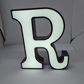 請先聊聊 二手 字母燈 R 小夜燈 壁燈 擺飾 LED 電池