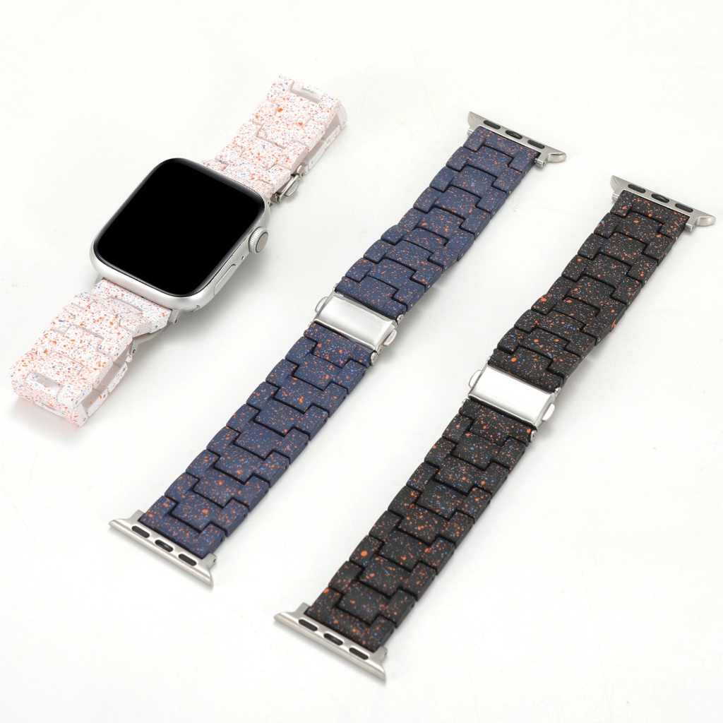 潑墨 三株 Apple watch 錶帶 適用iwatch 10代 ultra 9/8765 se/S10手錶帶