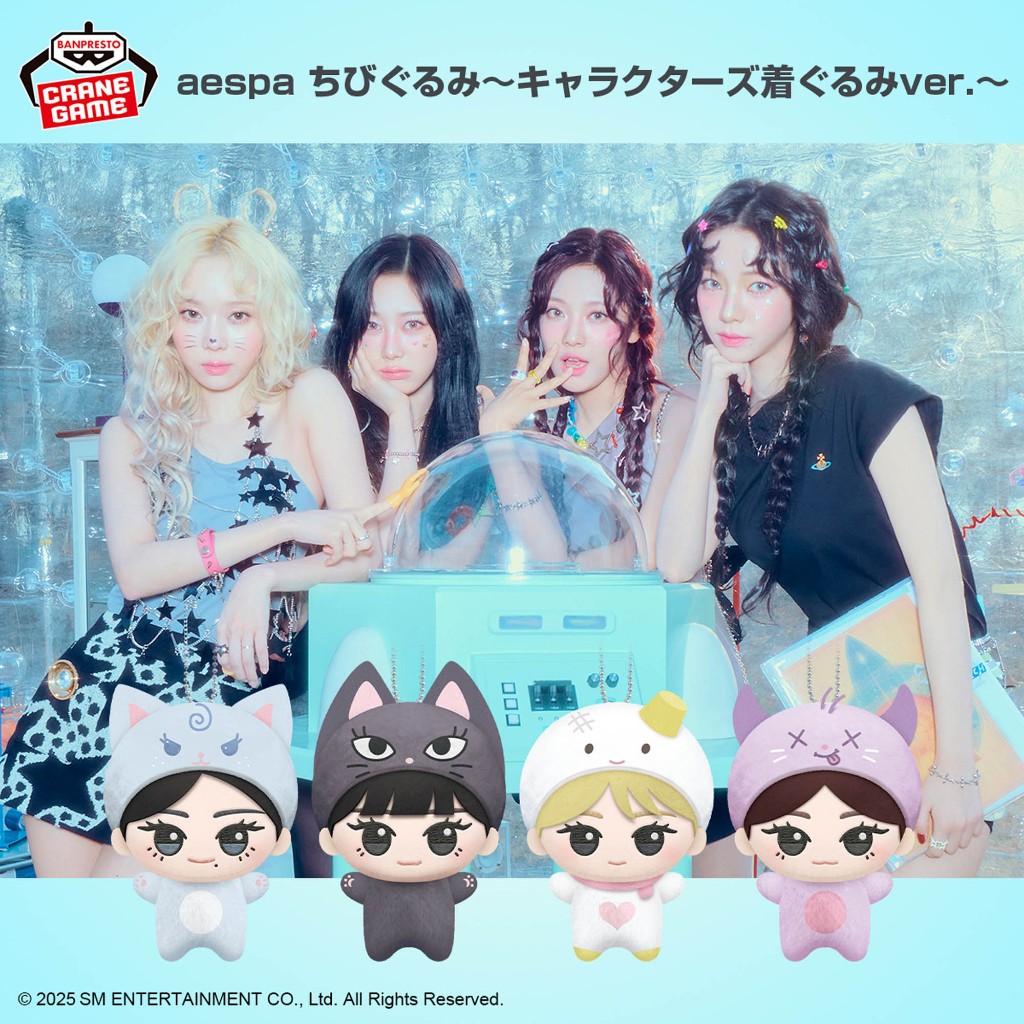 BANPRESTO aespa 小不點絨毛 成員手繪造型ver.