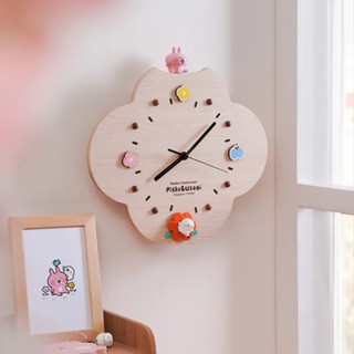 知音JEAN Wooderful life x 卡娜赫拉的小動物 木製動態時鐘-P助&粉紅兔 墊腳石購物網