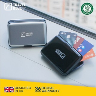 【Travel Blue 藍旅】RFID防盜卡盒 防盜 卡盒 多夾層卡盒 卡片收納 (黑銀兩色) TB703