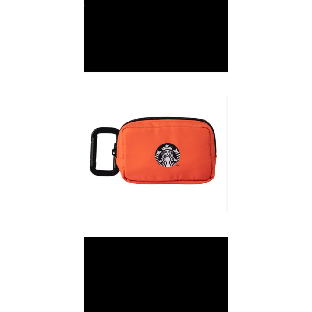 STARBUCKS + BEAMS 系列聯名商品-BEAMS好運橙掛扣小包