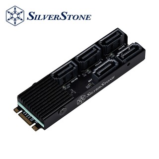 銀欣ECS07 5埠SATA Gen3 6Gbps Non-RAID M.2 PCIe 硬碟擴充卡
