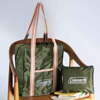 ♫狐狸日雜鋪♫日雜附錄贈品Coleman 戶外登山品牌 托特包 出國 旅行袋＋小提袋 收納袋 化妝包兩件組