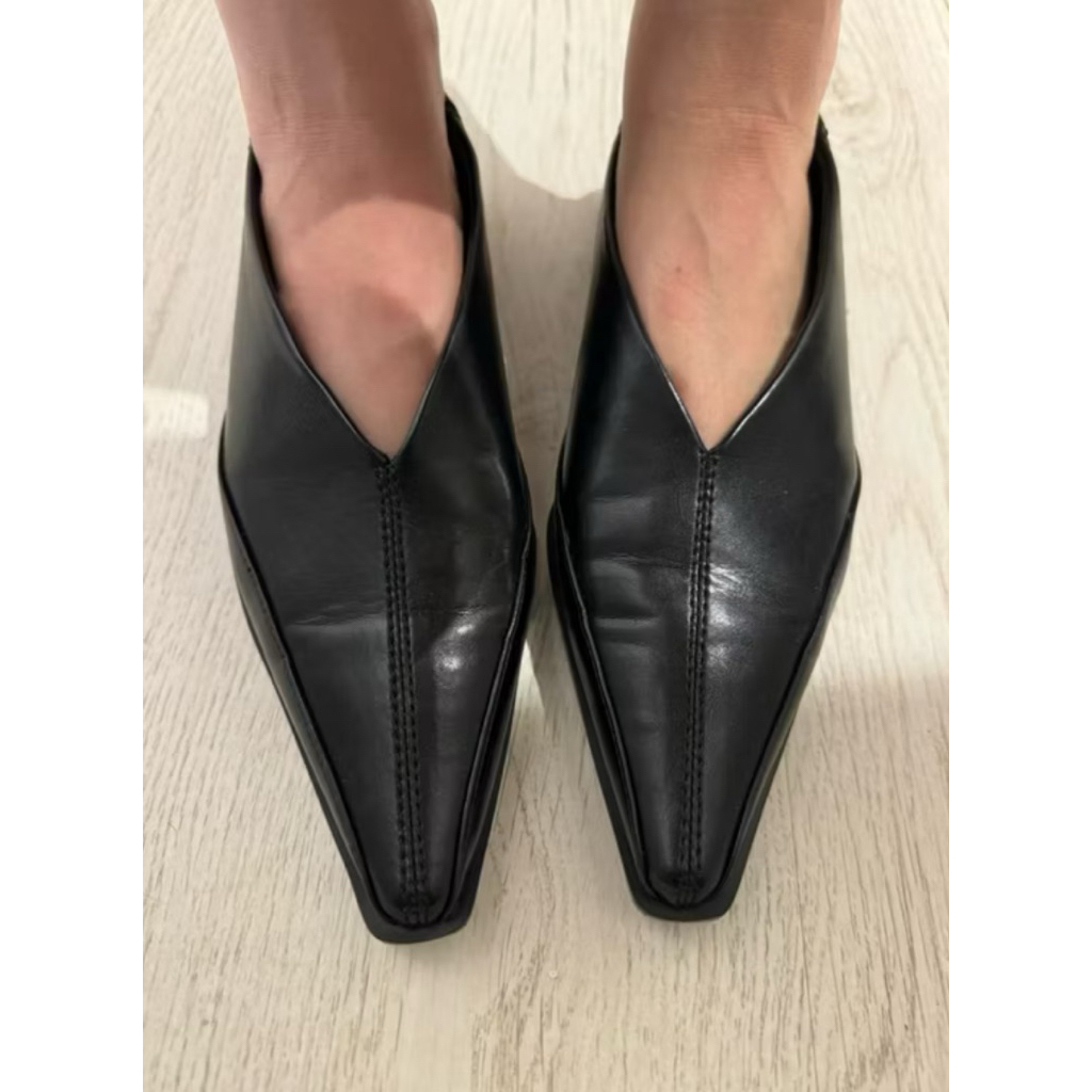 ＜STUDIO DOE/スタジオドー＞Ｖ　Ｆｌａｔｓ／BLACK／38 STUDIO DOE/スタジオドー＞V Flats／BLACK／38