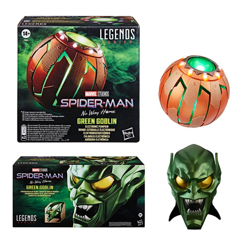 【孩之寶 Hasbro】 特價品 漫威 蜘蛛人：無家日 傳奇綠惡魔豪華南瓜炸彈 & 傳奇系列綠惡魔角色扮演頭盔 套組