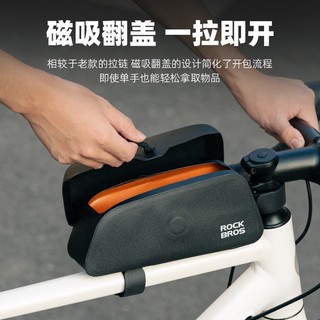 正品現貨可隔日到貨ROCKBROS洛克兄弟磁吸防水腳踏車包前樑上管包公路車山地車馬鞍包騎行裝備