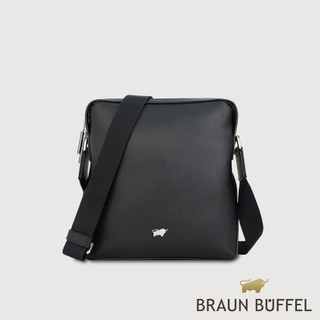 【BRAUN BUFFEL】諾瓦-A 直式斜背包-黑色(德國小金牛台灣總代理)/BF564-17-BK