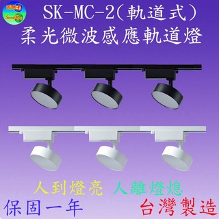 SK-MC15-2 45W柔光微波感應軌道燈/自然光(燈具*3+100cm燈軌*1)