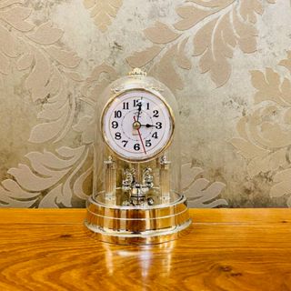 The fate家 復古客廳鐘錶靜音臺鐘座鐘桌面時鐘臥室辦公室歐式旋轉擺件時鐘