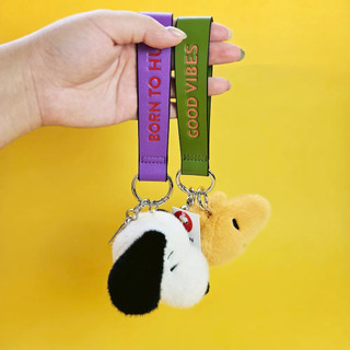 【荷蘭BON TON TOYS】Snoopy史努比 環保毛絨揹包吊飾-共2款《泡泡生活》糊塗塌客 鑰匙圈