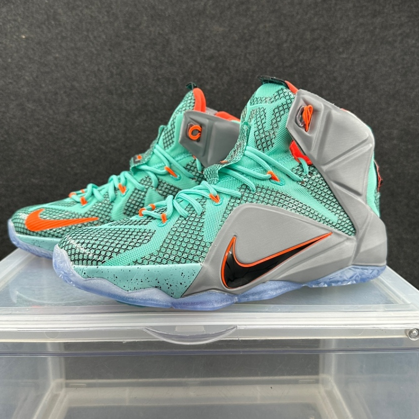 免運 LeBron 12 詹姆斯 籃球鞋 灰綠 運動鞋 防滑耐磨 流行復古