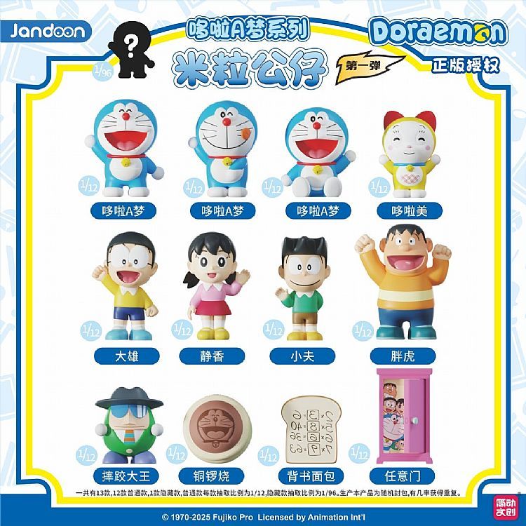 哆啦A夢 米粒公仔盲盒第一彈(1入) 公仔 隨機出 玩具 盲抽 盒玩 盒抽 收藏 小叮噹【小三美日】DS026827