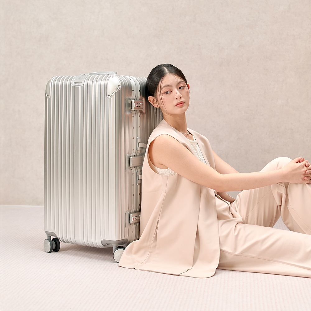 ALLEZ 奧莉薇閣 PUMP PLUS 29吋 鋁框胖胖箱 鏡面款 行李箱 旅行箱 AVT198