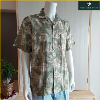 日本襯衫 THE SCOTCH HOUSE 夏威夷襯衫【男 L】近新品 三陽商會 短袖／印花襯衫／大尺碼 O656T