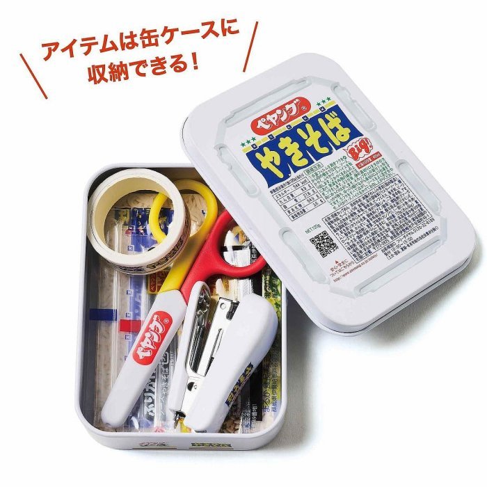 ♫狐狸日雜鋪♫日本雜誌Monomax附錄日式炒麵 日本泡麵 Peyoung醬汁 鐵盒 文具組 剪刀 小物袋 便條紙文具組