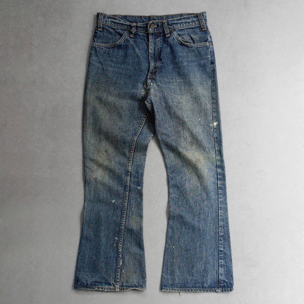 《白木11》 70S LEVIS 646 BELL DENIM 美國製 藍色 靴型 牛仔 丹寧 長褲