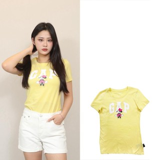 米妮 GAP x Disney 短T 女T 鵝黃 棉質 短袖 Minnie T恤上衣 棉T 1519