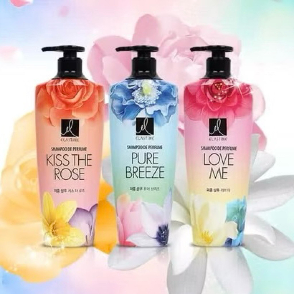 韓國【ELASTINE】伊絲婷洗髮精 奢華香水系列 600ml  甜蜜愛戀/永恆珍愛/春日戀曲 洗髮護髮氨基酸香水