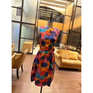 Christian Dior 粉彩緞面背心洋裝 Lu25