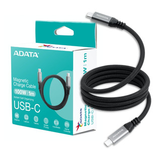 威剛 ADATA Type-C to C Magnetic Cable 磁吸收納編織充電傳輸線 100W 1M 公司保固