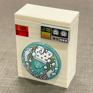 LEGO 樂高MOC 洗衣機 附洗衣印刷磚 全新零件 創作