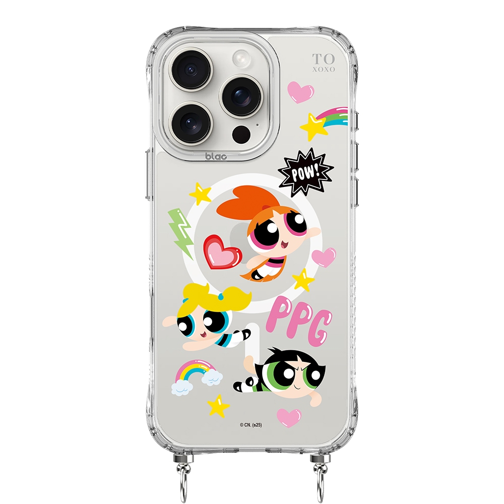 【TOXOXO】飛天小女警｜甜心出任務：冰川抗黃防摔MagSafe iPhone繩掛手機殼