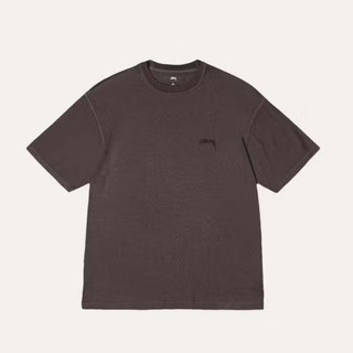 STUSSY 1140283 LAZY TEE 反車線 深灰短T m