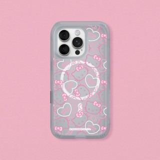 犀牛盾 適用iPhone AirX MagSafe相容 極致氣墊緩衝磁吸防摔手機殼∣Hello Kitty/粉紅愛心