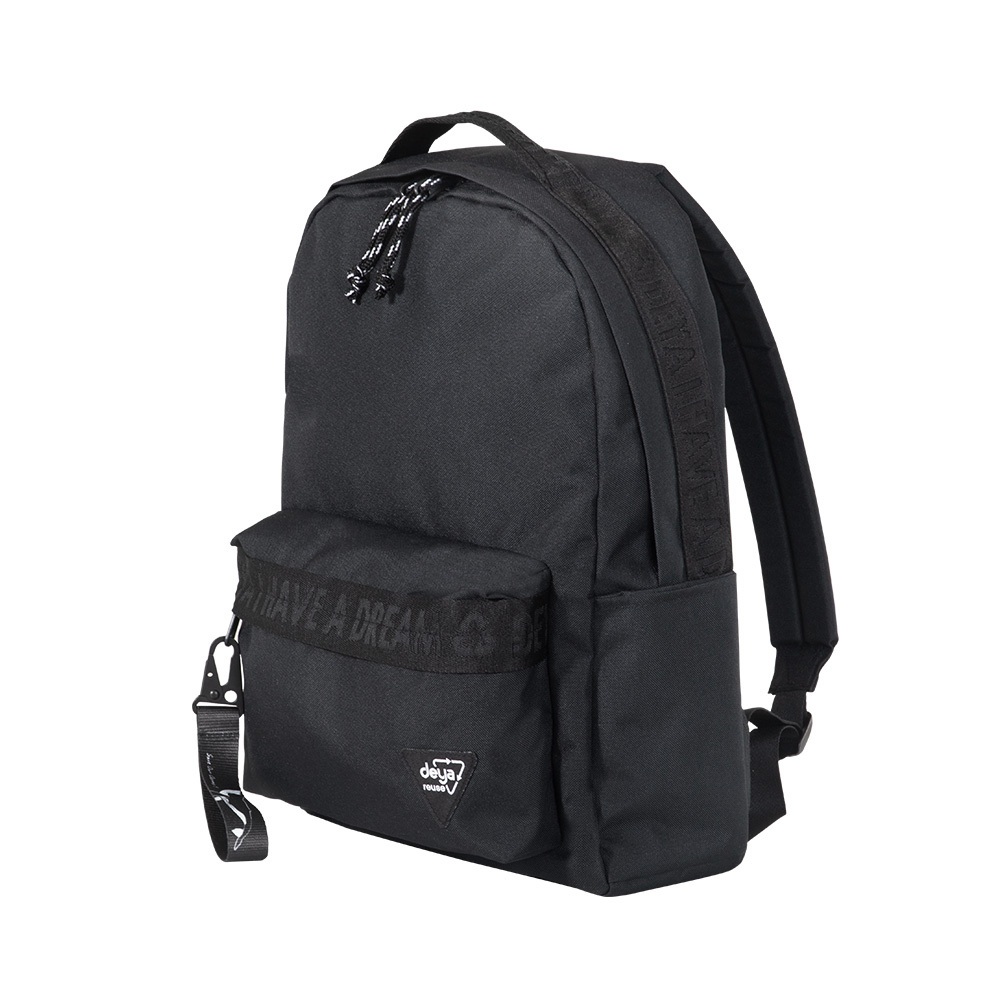 deya 海洋回收經典後背包 宇宙黑︱全環保材質 多層次收納 電腦包 學生包 多口袋設計