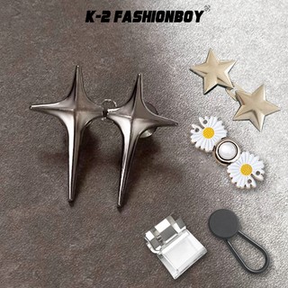 【K-2】褲子神器三件套 縮腰神器 擴腰神器 褲長縮短夾 褲子必備小物 神器 十字星 雛菊 星星 金屬 K【KM228】