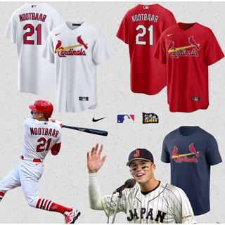 全新附吊牌 MLB 代購 背號T 聖路易紅雀 Lars Nootbaar 短T 球衣 NIKE 21 電繡球衣 努特巴爾