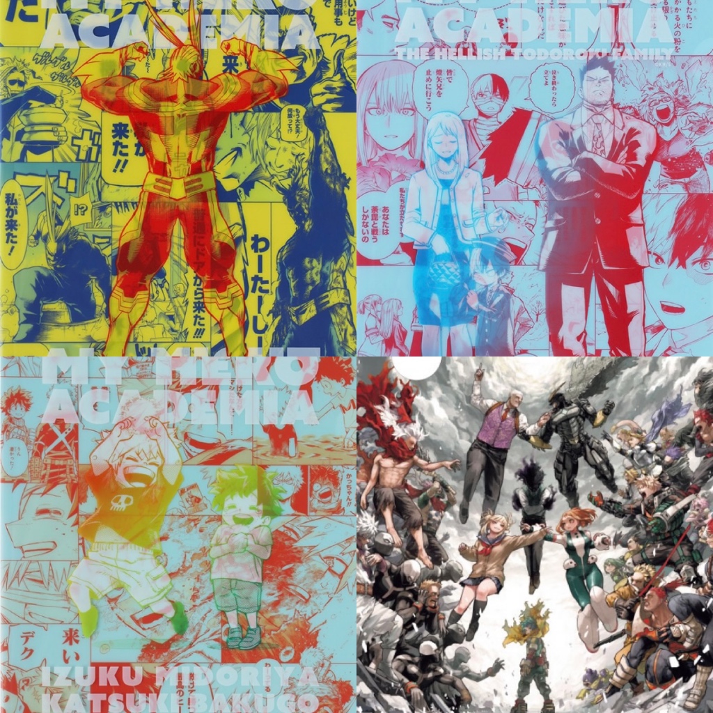 在台現貨【我的英雄學院原畫展】資料夾：綠谷出久&爆豪勝己、和平象徵歐爾麥特、地獄轟家、原畫展主視覺圖。可直接下單