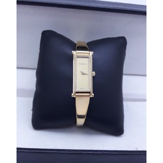 【Jessica潔西卡】GUCCI古馳1500L金色面.細長型,手環剛帶石英女錶--S號