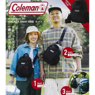 現貨🇯🇵百桃集🍑日本coleman X Lawson 聯名3way 黑色包包 三種背法小包 潮流小包 男生包包