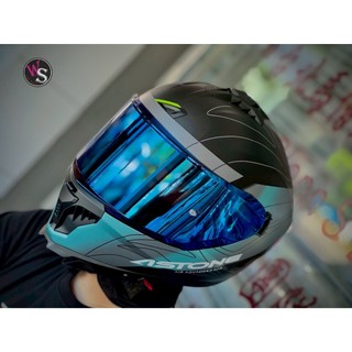 超大鴨尾😎 台南WS騎士用品 ASTONE GT6 PLUS YF1 灰藍 全罩式安全帽 全罩 ASTONE全罩 電鍍片