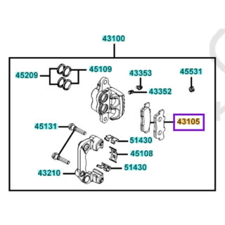 <RUMI> Kymco 光陽原廠 Nikita 200 後煞車皮/來令 料號43105-LEA7-305