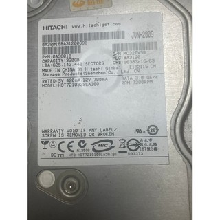 日立 HITACHI 320G硬碟(二手硬碟)
